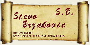 Stevo Brzaković vizit kartica